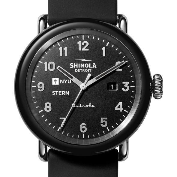 NYU Stern Shinola Watch, The Detrola 43mm Black Dial at M.LaHart & Co. - Image 1