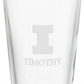 University of Illinois 16 oz Pint Glass- Set of 4 - Image 3