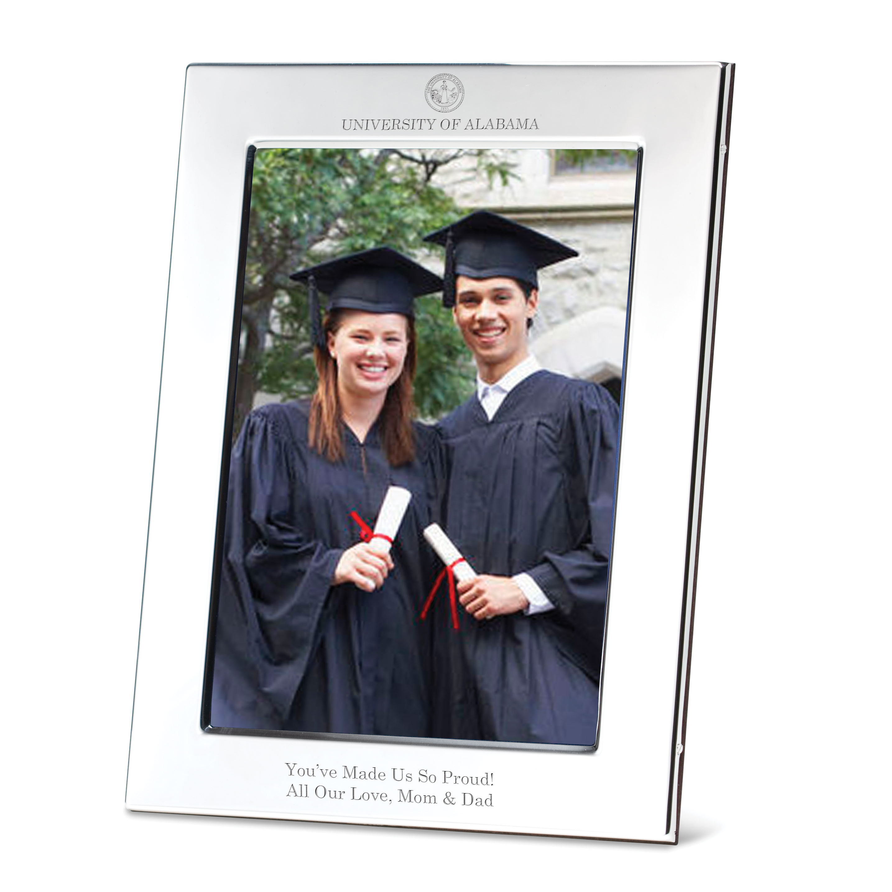 Alabama Polished Pewter 5x7 Picture Frame