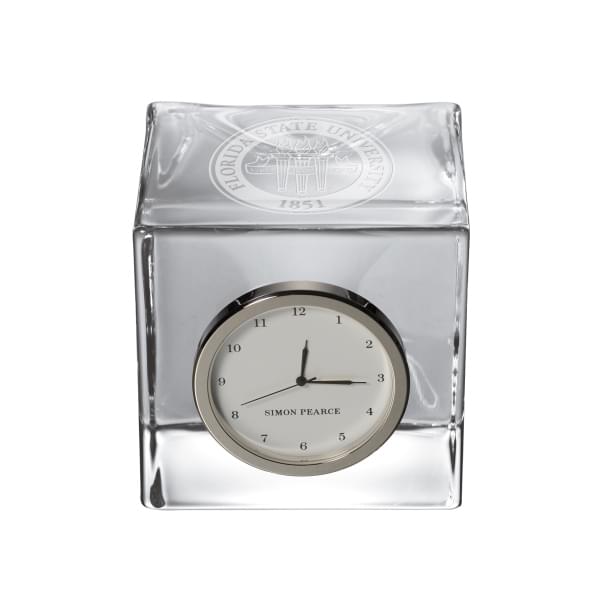 Florida State Glass Desk Clock by Simon Pearce
