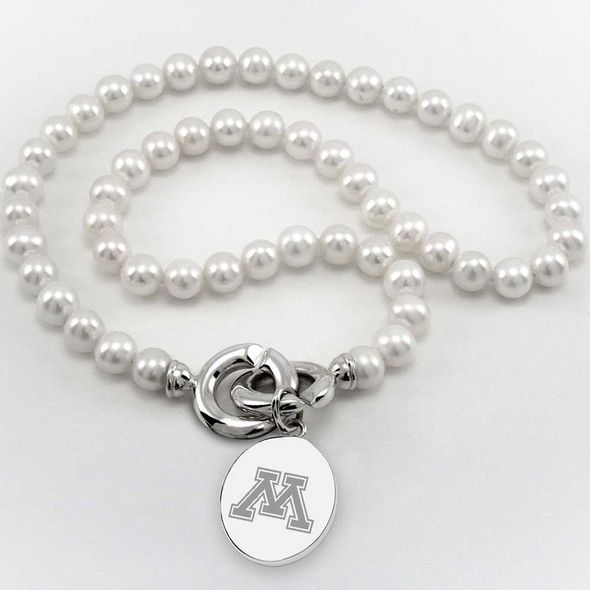 Minnesota Pearl Necklace with Sterling Silver Charm - Image 1