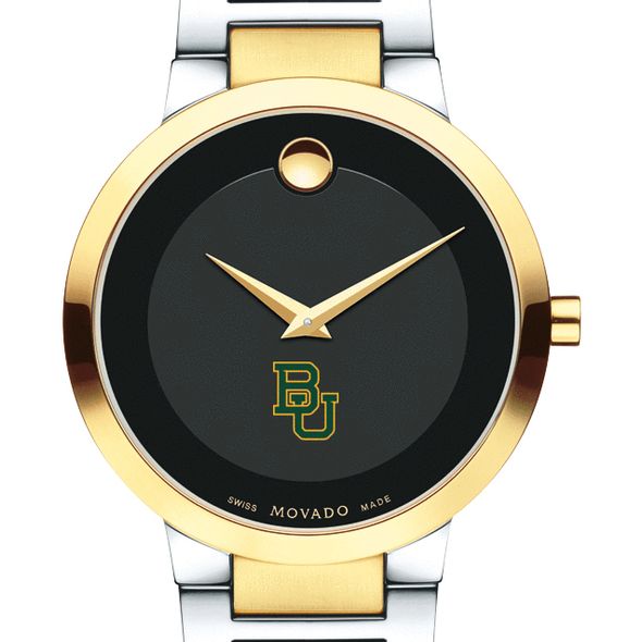 Baylor University Men's Movado Two-Tone Modern Classic Museum with Bracelet
