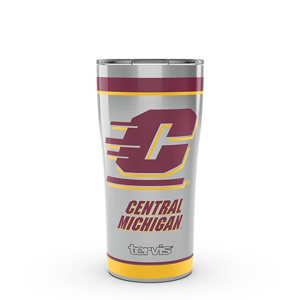 Central Michigan 20 oz. Stainless Steel Tervis Tumblers with Hammer Lids - Set of 2 - Image 1