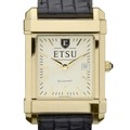 East Tennessee State Men's Gold Quad with Leather Strap - Image 1