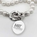 MIT Sloan Pearl Necklace with Sterling Silver Charm - Image 2