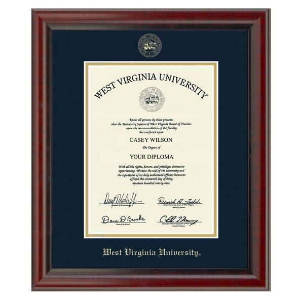 West Virginia University Diploma Frame, the Fidelitas - Image 1