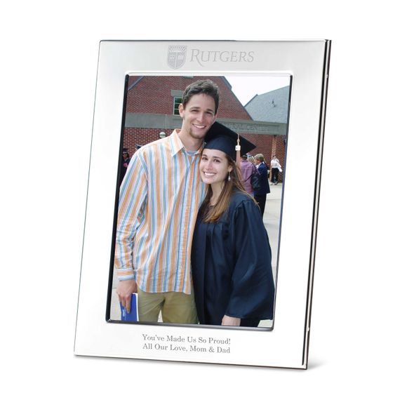 Rutgers Polished Pewter 5x7 Picture Frame - Image 1