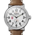 Brown Shinola Watch, The Runwell 41mm White Dial - Image 1