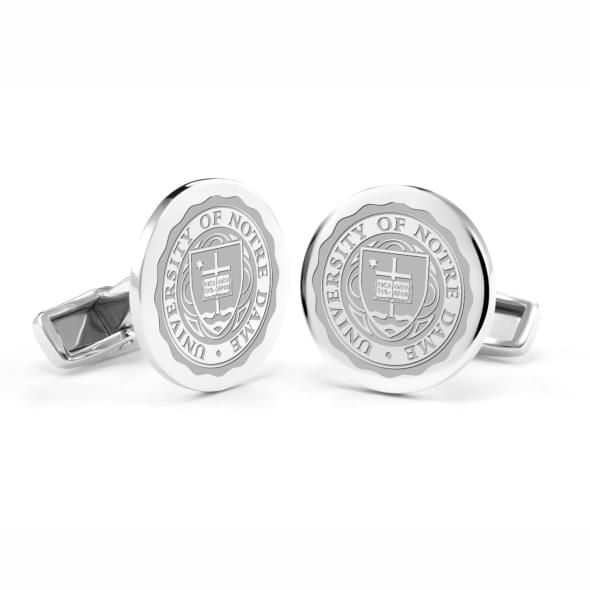 University of Notre Dame Cufflinks in Sterling Silver - Image 1
