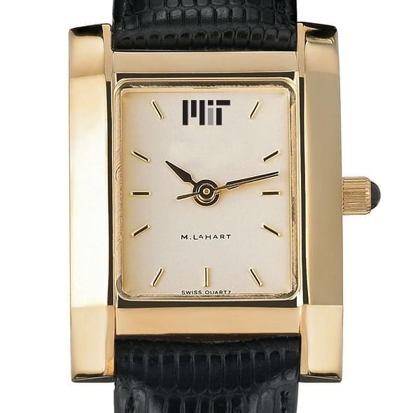 Women's Gold Quad Watch with Leather Strap