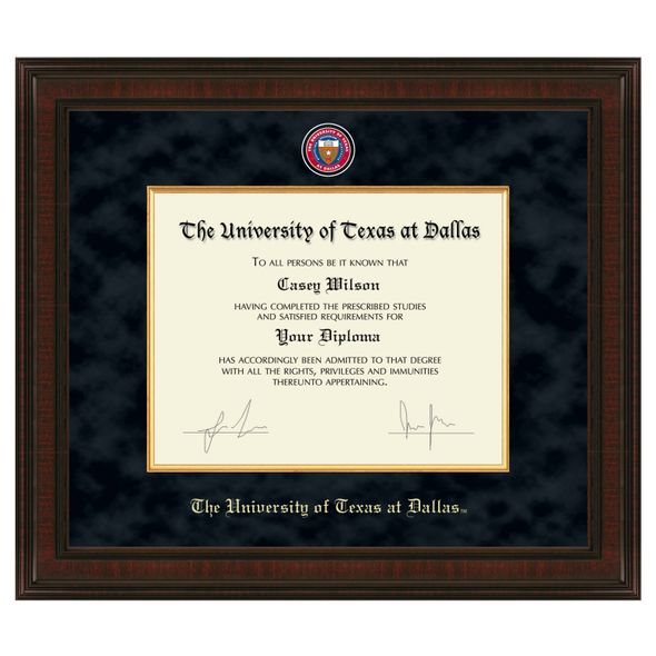UT Dallas Diploma Frame - Excelsior - Image 1