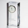 Temple Tall Glass Desk Clock by Simon Pearce - Image 1