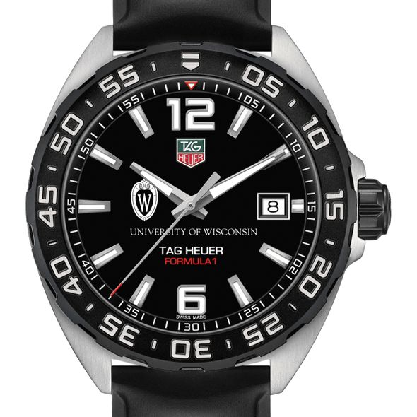 University of Wisconsin Men's TAG Heuer Formula 1 with Black Dial - Image 1