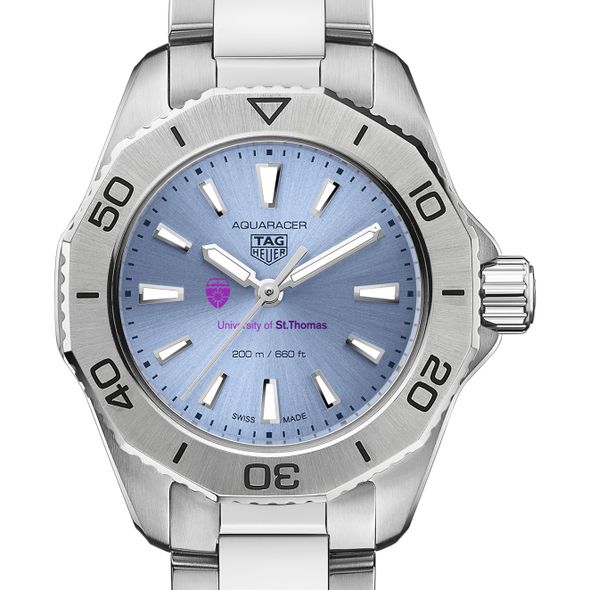 St. Thomas Women's TAG Heuer Steel Aquaracer with Blue Sunray Dial - Image 1
