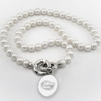 Florida Gators Pearl Necklace with Sterling Silver Charm