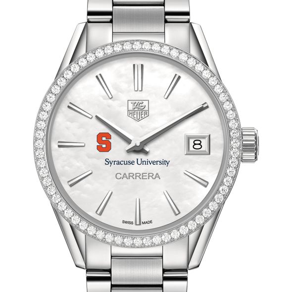 Syracuse University Women's TAG Heuer Steel Carrera with MOP Dial & Diamond Bezel