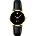 University of Miami Women's Movado Gold Museum Classic Leather - Image 2