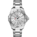 Brown Men's TAG Heuer Steel Aquaracer with Silver Dial - Image 2