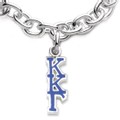 Kappa Kappa Gamma Sterling Silver Charm Bracelet with Letter Charm - Image 2