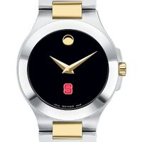 NC State Women's Movado Collection Two-Tone Watch with Black Dial