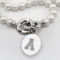 Appalachian State Pearl Necklace with Sterling Silver Charm - Image 2