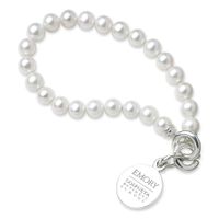 Emory Goizueta Pearl Bracelet with Sterling Silver Charm