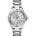 NYU Stern Men's TAG Heuer Steel Aquaracer with Silver Dial - Image 2