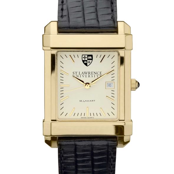 St. Lawrence Men's Gold Quad with Leather Strap - Image 1
