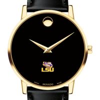 LSU Men's Movado Gold Museum Classic Leather