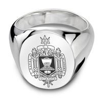 US Naval Academy Sterling Silver Oval Signet Ring