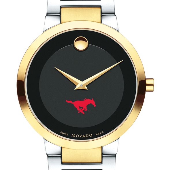 Southern Methodist University Men's Movado Two-Tone Modern Classic Museum with Bracelet