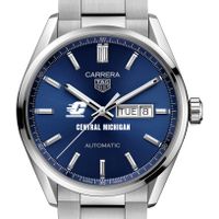 Central Michigan Men's TAG Heuer Carrera with Blue Dial & Day-Date Window