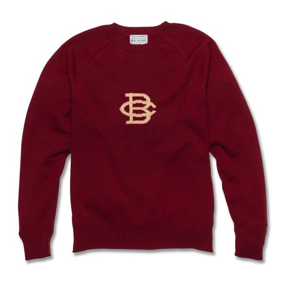 Boston College Maroon and Khaki Letter Sweater by M.LaHart - Image 1