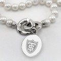 St. Thomas Pearl Necklace with Sterling Silver Charm - Image 2