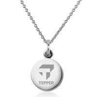 Tepper Necklace with Charm in Sterling Silver