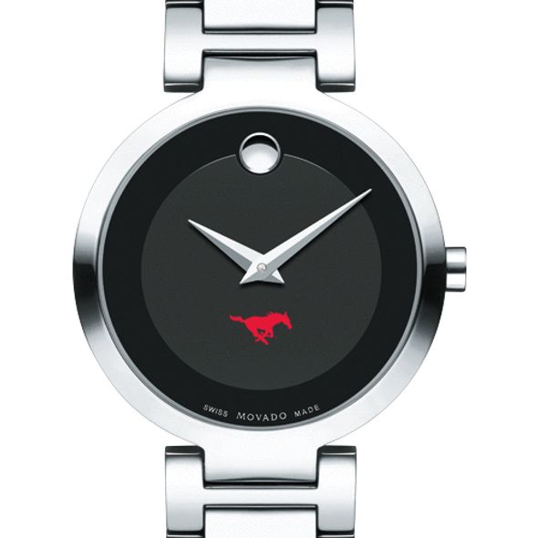 Southern Methodist University Women's Movado Museum with Steel Bracelet