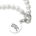 University of Southern California Pearl Bracelet with Sterling Silver Charm - Image 2