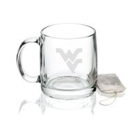 West Virginia University 13 oz Glass Coffee Mug
