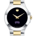 TCU Women's Movado Collection Two-Tone Watch with Black Dial - Image 1