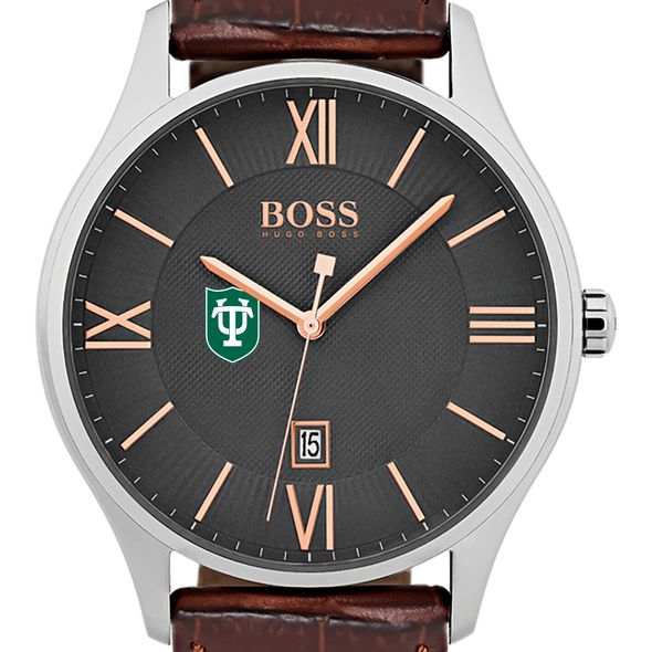 Tulane University Men's BOSS Classic with Leather Strap from M.LaHart