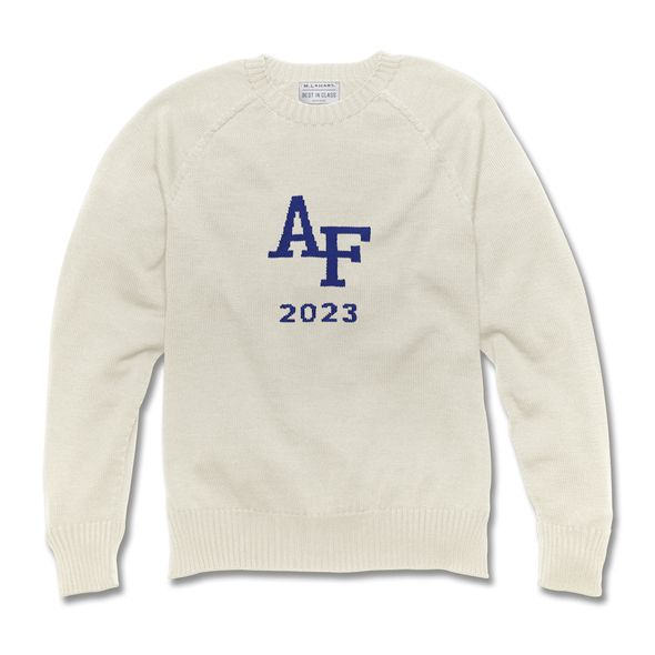 USAFA Class of 2023 Ivory and Royal Blue Sweater by M.LaHart - Image 1