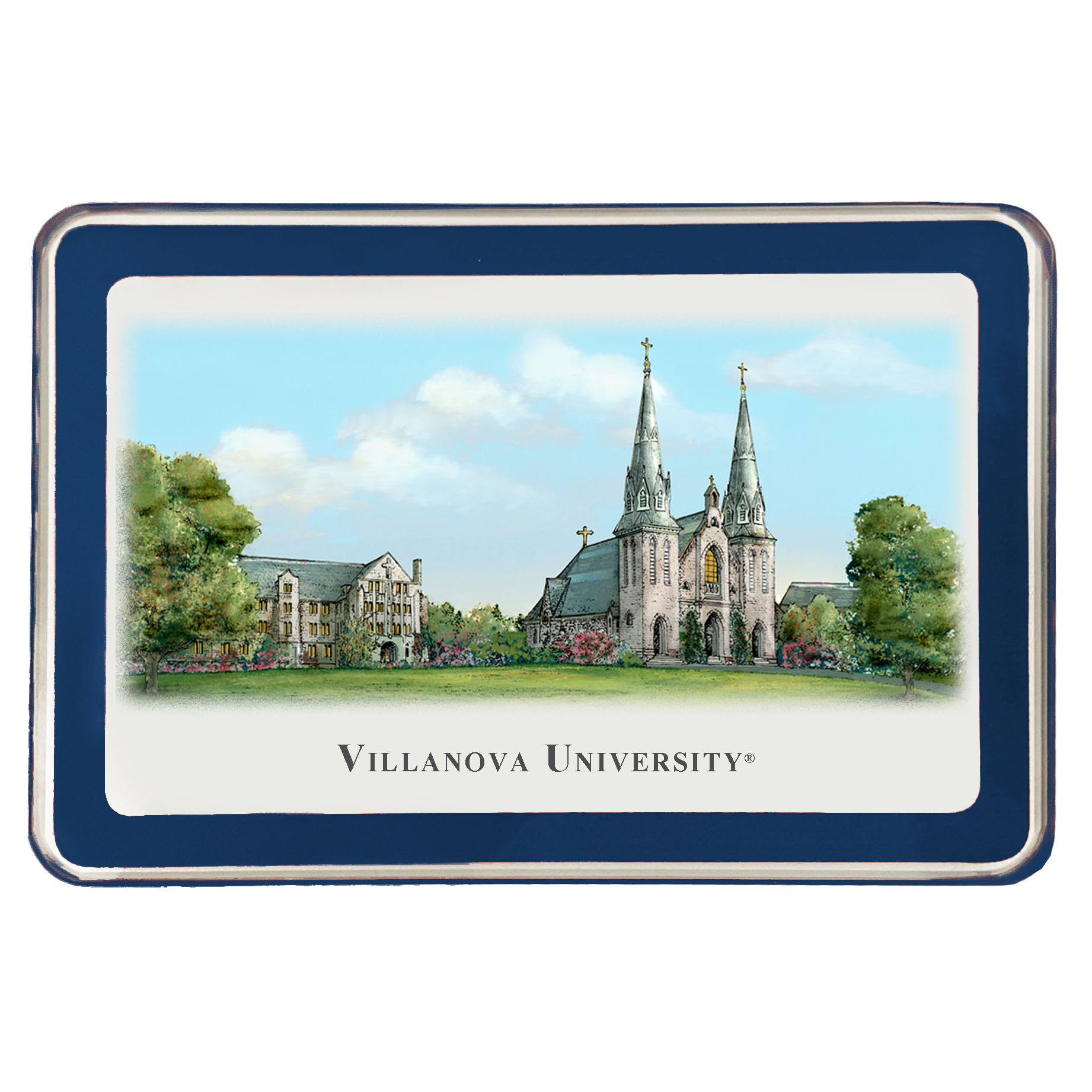 Villanova University Eglomise Paperweight