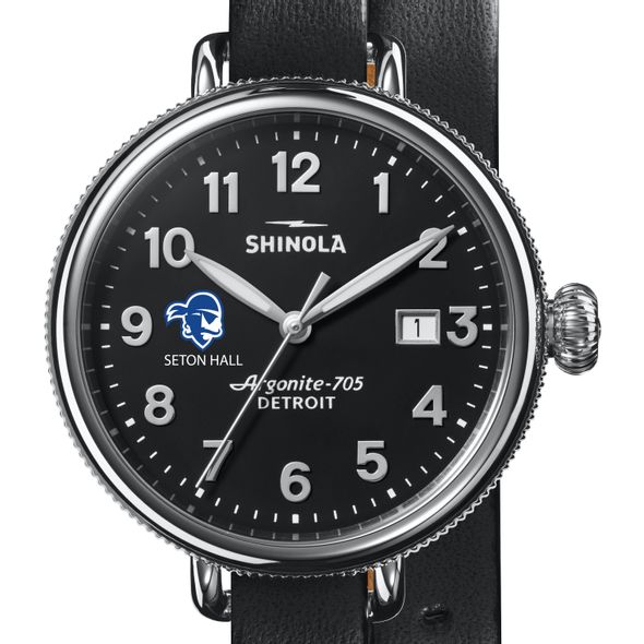 Seton Hall Shinola Watch, The Birdy 38mm Black Dial - Image 1
