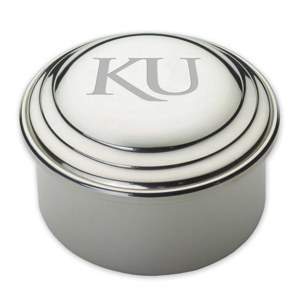University of Kansas Pewter Keepsake Box - Image 1