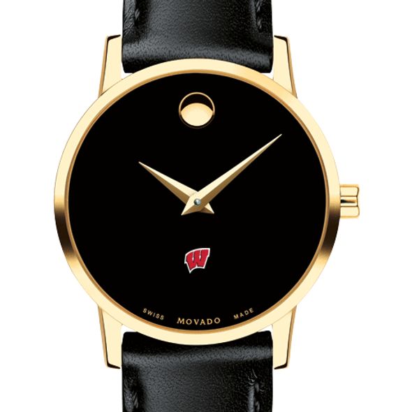 Wisconsin Women's Movado Gold Museum Classic Leather - Image 1