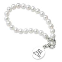 University of Arizona Pearl Bracelet with Sterling Silver Charm