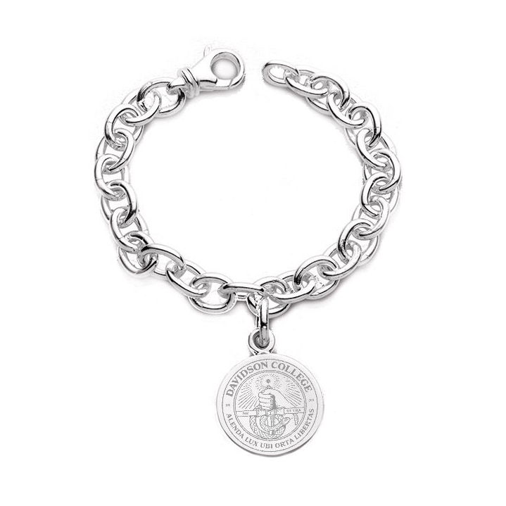 Davidson College Sterling Silver Charm Bracelet