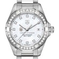 click to view University of Tennessee W's TAG Heuer Steel Aquaracer with MOP Dia Dial & Bezel - Image 1