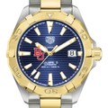 click to view BU Men's TAG Heuer Automatic Two-Tone Aquaracer with Blue Dial - Image 1