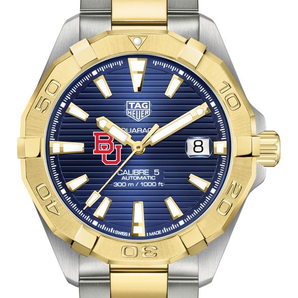 BU Men's TAG Heuer Automatic Two-Tone Aquaracer with Blue Dial - Image 1